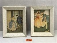 ART:  Vintage Lithographs, Men Courting Women