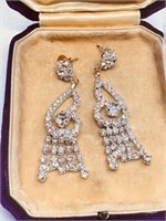 Gorgeous Rhinestone Crystal Earring set 2.5"