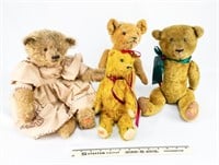 4 Teddy Bears (2 Mohair)