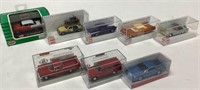 Eight HO Scale Die Cast Cars