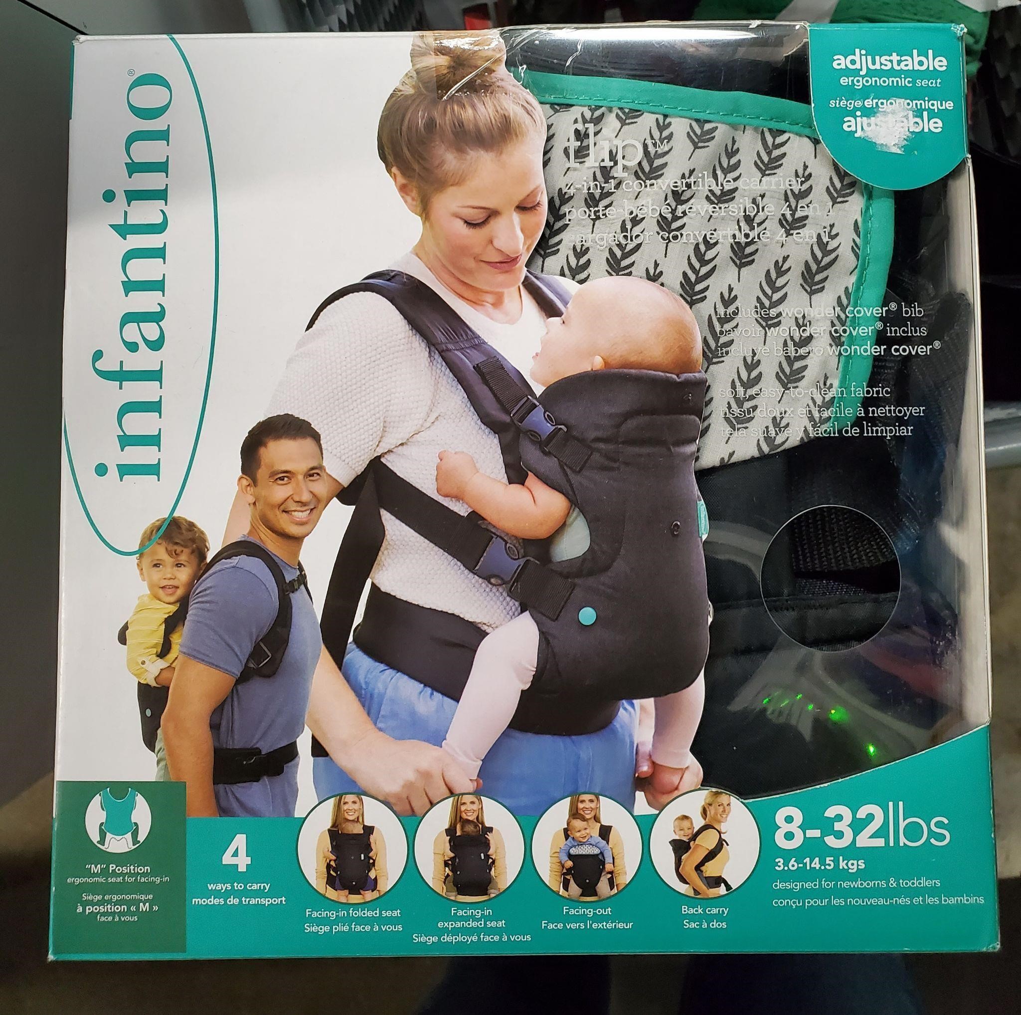 INFANTINO 4-IN-1 CONVERTIBLE CARRIER, BLACK