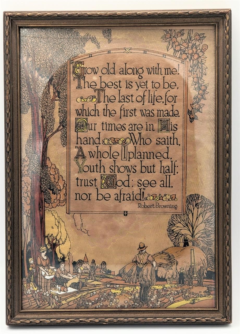 Framed Robert Browning Poem