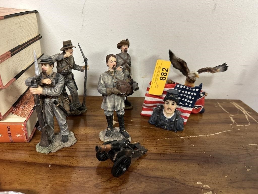 LOT OF MISC CIVIL WAR SOLDIERS FIGURINES