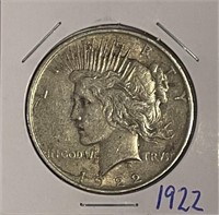 US 1922 Silver PEACE $1