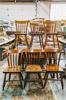 Set of 6 Antique Arrowback Chairs
