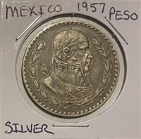Mexico 1957 Silver Peso