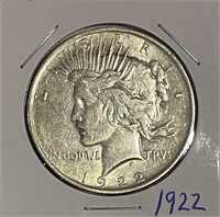 US 1922 Silver PEACE $1