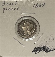 US 1867 3 Cent Piece