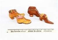 4 Wooden Shoe Pin Cushions