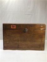 Antique Wooden Writing Travel Chest/Desk