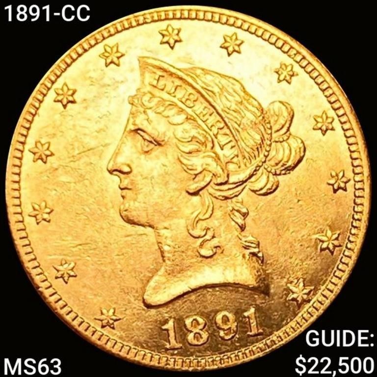 1891-CC $10 Gold Eagle UNCIRCULATED