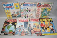 (7) Vtg Cracked Magazines w/ Spaced Out, Star Trek