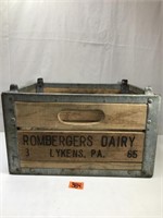 Vintage Robergers Dairy Milk Crate, Lykens, PA