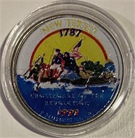 US 1999P Colorzed State Quarter - New Jersey