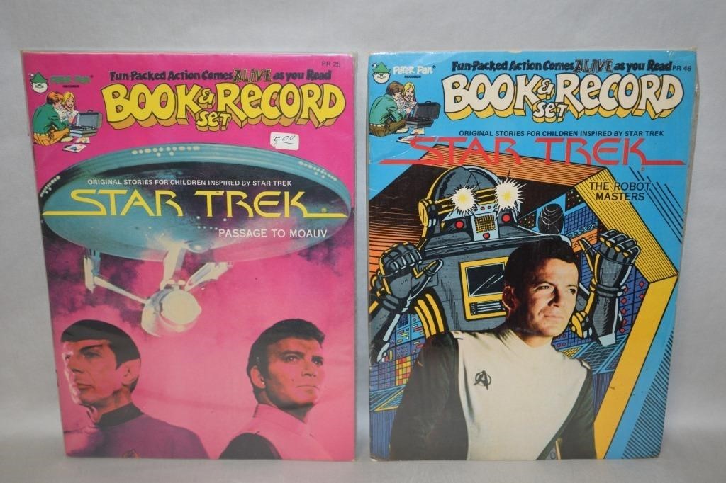 (2) Vtg Star Trek Record Album & Book Sets sealed
