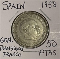 Spain 1958 50 Ptas