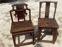 2- ANTIQUE CHINESE HIBACK CHAIRS