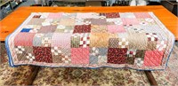 9-Patch Variation Hand Quilted Quilt