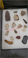 Small flat of arrow heads and rock.