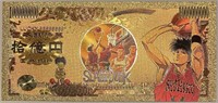 Stunning Anime 24K GOLD Banknote- click image