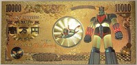 Stunning Anime 24K GOLD Banknote- click image