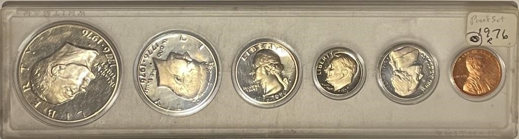 US 1976 PROOF Bicentennial Coin Set (6)