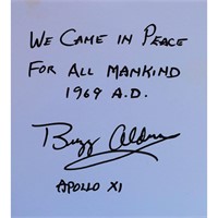 Buzz Aldrin signed slip