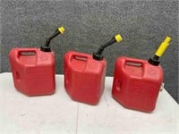 Three 2 1/2 Gallons Gas Cans