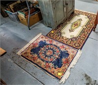 (2) Victorian Throw Rugs 60" x 32" and 36" x 24"
