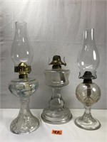Various Glass Oil Lamps