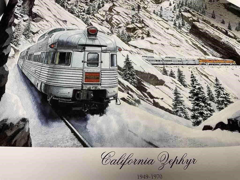 Eight Posters of Trains