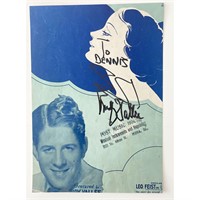 Rudy Vallée signed page