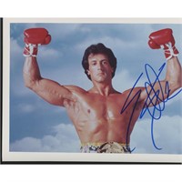 Sylvester Stallone signed "Rocky III" movie photo