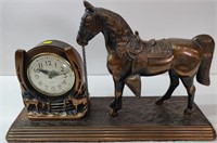 Breslin Metal  Horse Clock