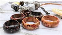 Nice Fashion Jewelry, Wood Rings, Necklace, etc.