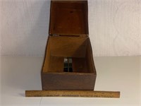 Vintage Wood Index Box & Advertising Ruler