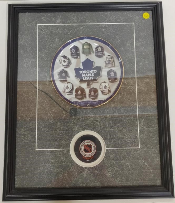 Toronto Maple Leafs Collector Plate - Framed