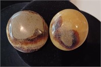 2 Natural Septarian Palm Stones