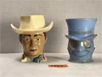 Vintage Plastic Roy Rogers & Jimeny Cricket Cups