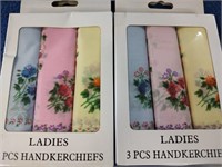2 3 Pks of Ladies Fancy Handkerchiefs - NIB