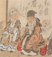 A JAPANESE WATERCOLOUR PAINTING, KANO SCHOOL