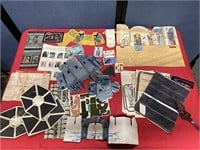 Vintage Star Wars cardboard scenery and toys