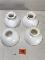 Vintage Milk Glass Mini-Lantern Shades