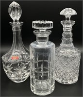 3 Crystal Decanters
