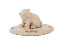JAPANESE NATURAL CARVED PUPPY