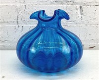 1940’s Beacon Glass Optic Onion Bulb Vase