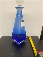 Cristalleria toscan blue decanter