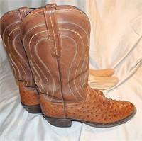 Lucchesse Ostrich Cowboy Boots Size 11.5 D