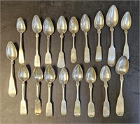 18 Coin Silver Spoons 313 Grams