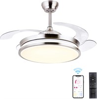 $130  Retractable Ceiling Fans with Lights 42 Inch